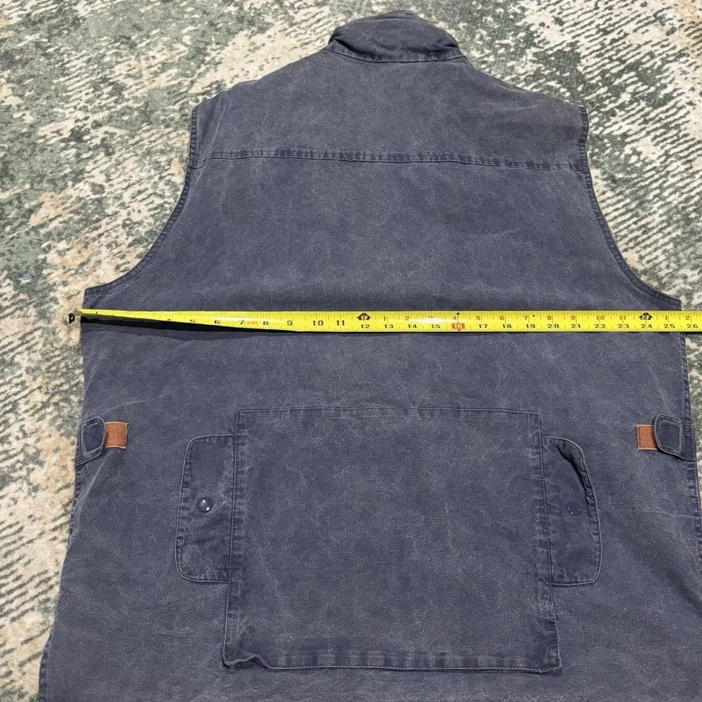 1980s Banana Republic Travel & Safari vest Blue Wash Wear XL